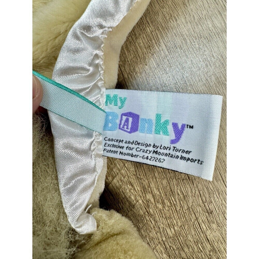14" Lori Turner My Banky Lynn Kitty Cat Baby Lovey Plush Blanket Satin Trim Tan - Picture 11 of 12